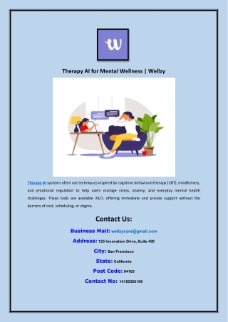 Therapy AI for Mental Wellness | Wellzy