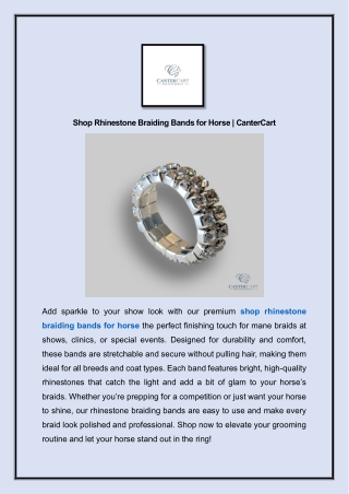 Shop Rhinestone Braiding Bands for Horse | CanterCart