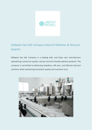 Midwest Sea Salt Company Natural Wellness