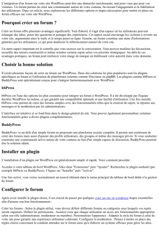 Créer un forum sur votre site WordPress : tout ce qu'il faut savoir