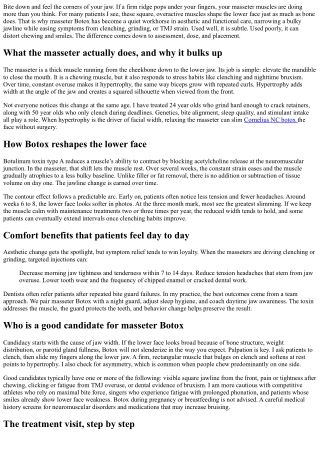 Masseter Botox for Jawline: Benefits for Shape and Comfort