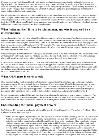 Aftermarket Auto Glass North Concord: Budget-Friendly, Reliable Options