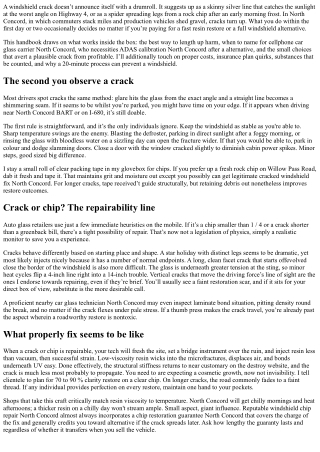 Windshield Crack Repair North Concord: Stop Cracks in Their Tracks