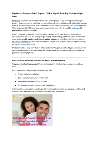 Mysticerra | Most Popular Online Psychic Reading Platforms