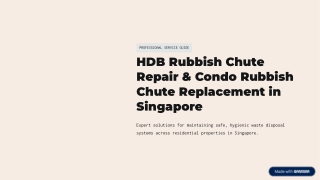 HDB Rubbish Chute Repair & Condo Rubbish Chute Replacement Singapore