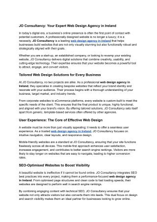 JO Consultancy_ Your Expert Web Design Agency in Ireland