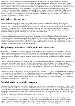 Helical Piles for Solar Farm Foundations: A Commercial Installment Introduction