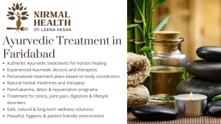 Ayurvedic Treatment in Faridabad | Nirmal Health