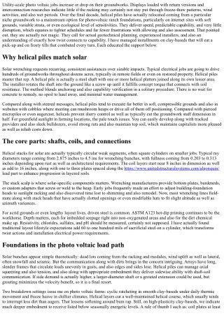 Helical Piles for Solar Farm Foundations: A Business Installment Outline