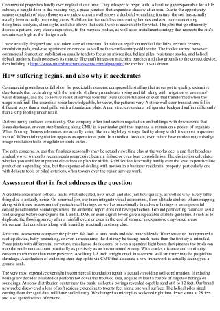 Commercial Foundation Stabilization: Assessments, Designs, as well as Allows