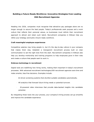 Building a Future-Ready Workforce_ Innovative Strategies from Leading KSA Recruitment Agencies