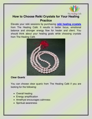 Reiki healing crystals