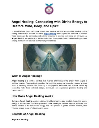 Angel Healing: Divine Energy for Emotional, Spiritual, and Physical Balance