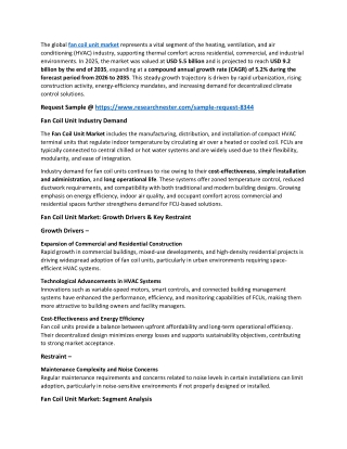 Fan Coil Unit Market Size, Projections of Share, Trends, and Growth 2026-2035