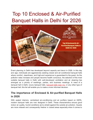 Best Banquet Halls in Delhi for Every Occasion – BookMyBanquets