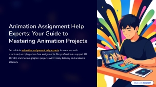 Animation Assignment Help Experts for Creative & High-Scoring Projects