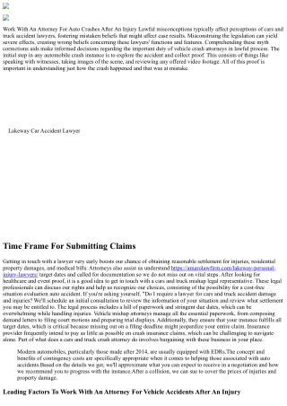 Hire A Lawyer For Vehicle Crashes After An Injury