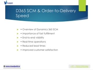 D365 Supply Chain Management Online Training - Training Online