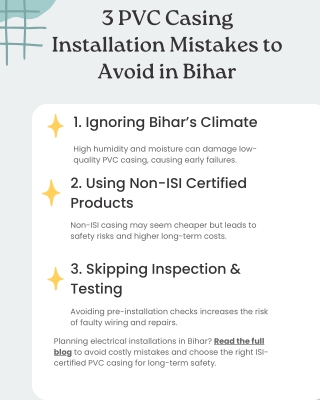 3 Critical Mistakes to Avoid While Installing PVC Casing in Bihar