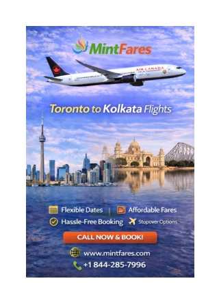 YYZ to CCU Air Canada Flights | Best Prices at MintFares