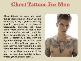 Mens Chest Tattoos