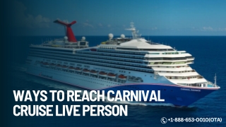 How to Reach Carnival Cruise Live Person?