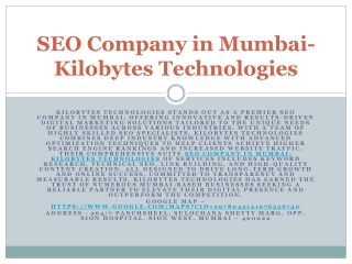 SEO company in India- Kilobytes Technologies