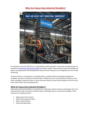 What Are Heavy-Duty Industrial Shredders