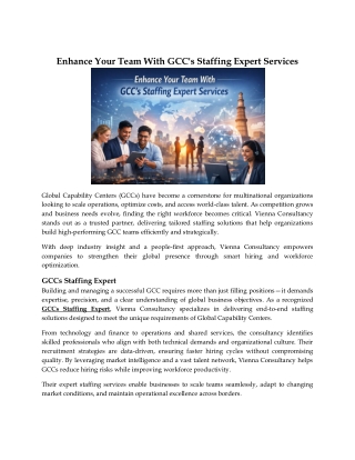 Enhance Your Team With GCC's Staffing Expert Services