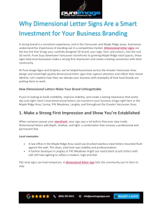 Why Dimensional Letter Signs Are a Smart Investment for Your Business Branding