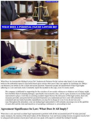 What Does A Car Accident Lawyer Do? Anderson & Partners