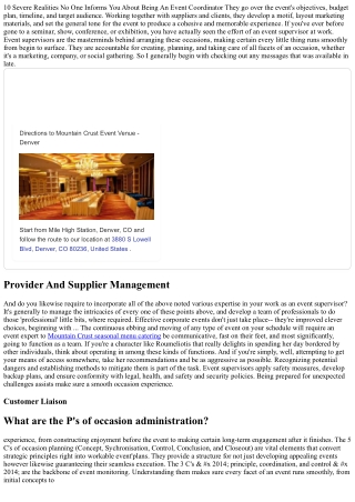 I'm An Event Supervisor And I Like Working With People