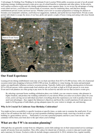 Advantages Of Place Service When Hosting Your Following Birthday Celebration Cel