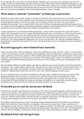 Sustainable Landscaping Materials: Recycled and Local Options