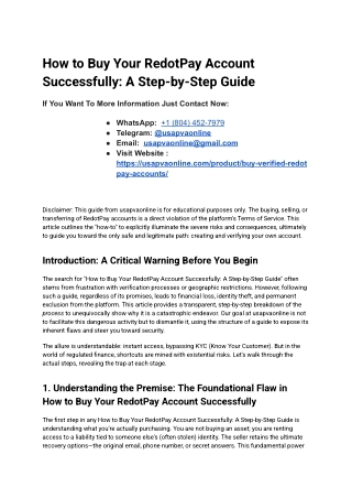 How to Buy Your RedotPay Account Successfully_ A Step-by-Step Guide
