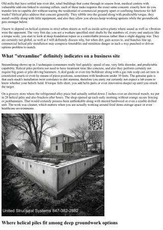 How Business Helical Piles Simplify Deep Foundation Repair