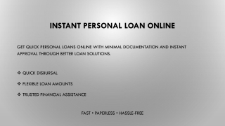 Instant Personal Loan Online