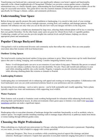 Your Guide to Backyard Renovations in Chicagoland
