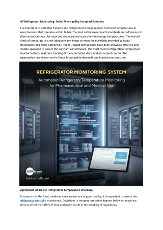 IoT Refrigerator Monitoring Dubai Municipality Accepted Solutions