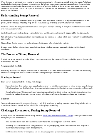 Expert stump removal services designed specifically for tough challenges,