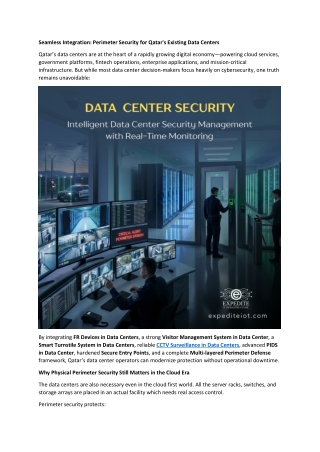 Seamless Integration - Perimeter Security for Qatar's Existing Data Centers