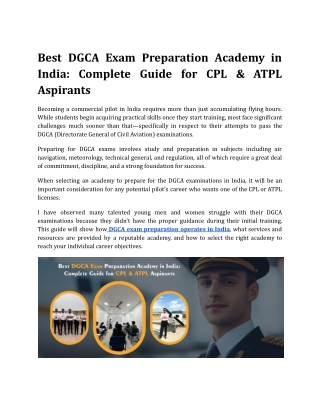 Best DGCA Exam Preparation Academy in India_ Complete Guide for CPL & ATPL Aspirants