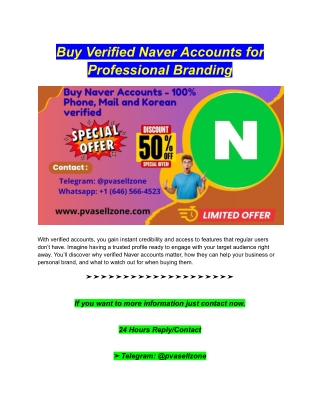 Buy Verified Naver Accounts for Professional Branding