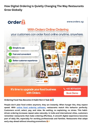 Why are restaurants shifting towards digital ordering so fast today?