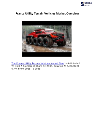 France Utility Terrain Vehicles Market Overview c