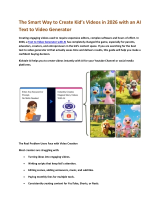 The Smart Way to Create Kid’s Videos in 2026 with an AI Text to Video Generator
