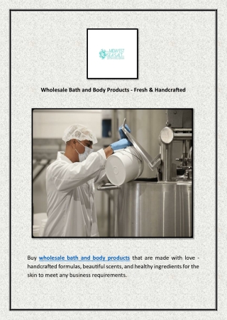 Wholesale Bath and Body Products - Fresh & Handcrafted