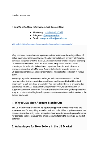 buy ebay account usa