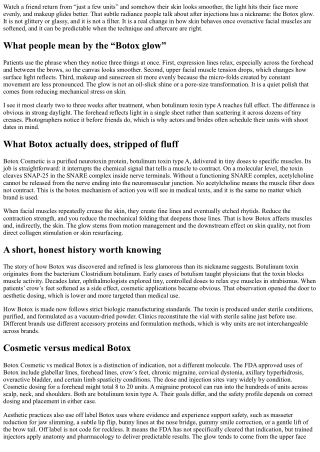 What Is the Botox Glow and How Do You Get It?