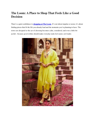 The Loom: A Place to Shop That Feels Like a Good Decision